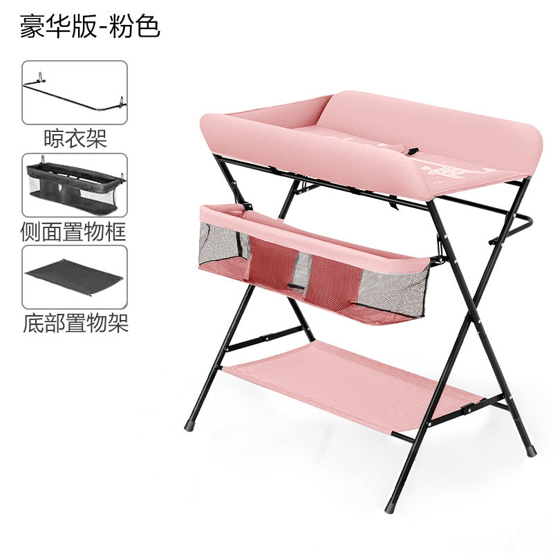 Diaper changing table - portable, multifunctional, foldable baby care station for newborns - bathing, diaper changing, and massage
