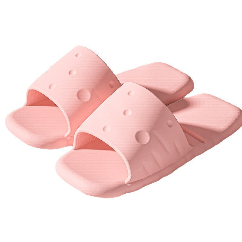 Travel disposable slippers cute cheese bathroom non-slip hotel portable foldable slippers