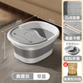 Wavy square [with lid] elegant grey + old ginger buns 30-pack