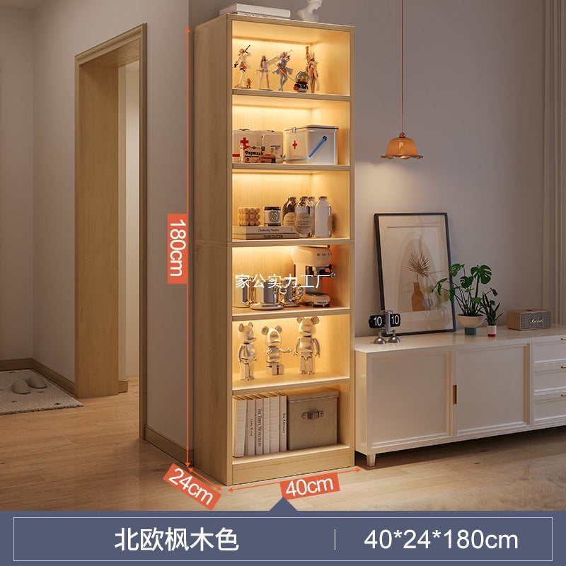 Shelves next to TV cabinets, household bookshelves, simple floor-to-ceiling storage, aisle cabinets, living room, multi-layer corner bookcases