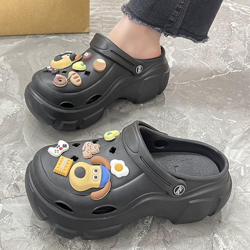 Thick sole crocs women's new arrival heightenednon-slipfashionpopular popular beach sandals outwear summer wholesale