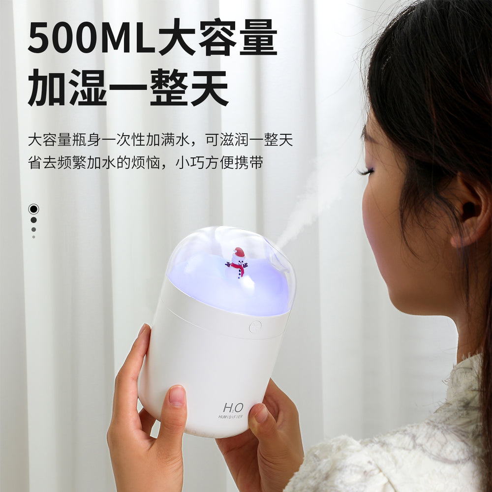 new snowman humidifier, usb powered desktop quiet high mist output hydration air humidifier - wholesale