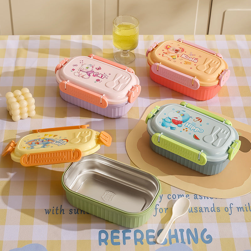 304 stainless steel insulated lunch box - perfect for kids, office workers, and students. features divided compartments and microwave-safe heating