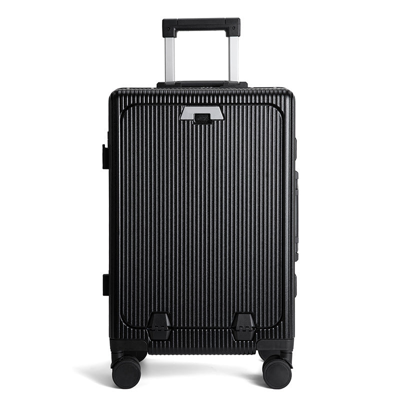 Front open aluminum frame suitcase 24 trolley case universal wheel travel bag 20 inch boarding case high value password box