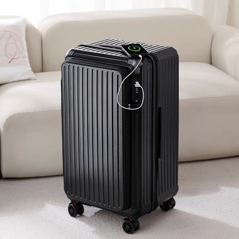 New side-open large-capacity suitcase, female password trolley case, male 20-inch 5-wheel suitcase, 32 expandable suitcase.