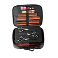 New lychee leather hairdressing tool bag - multifunctional storage pouch for scissors, combs, and more - large capacity barber tool kit