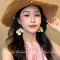 Super fairy frenchretro flower tassel earrings for women classysenseniche styleelegant gentle seaside holiday style earrings