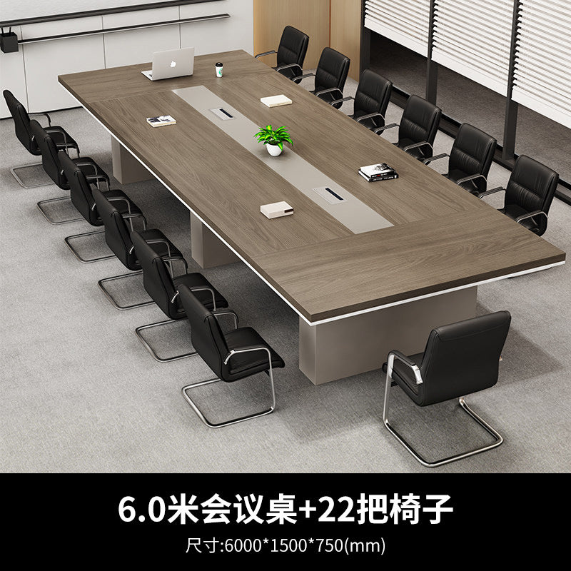Saint-li conference table - long table for medium to large conference rooms - modern minimalist panel design - 6/8/12 person conference table and chairs