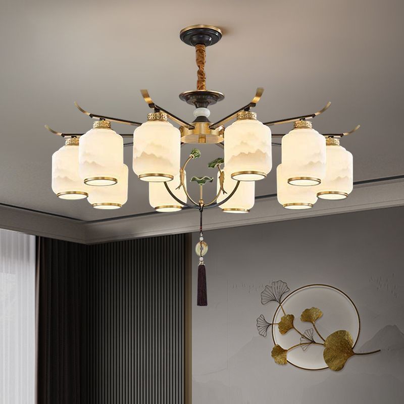 New chinoiserie chandelier living room lamp chinese style zen restaurant hotel booth room lamp for home downward chinoiserie lamps