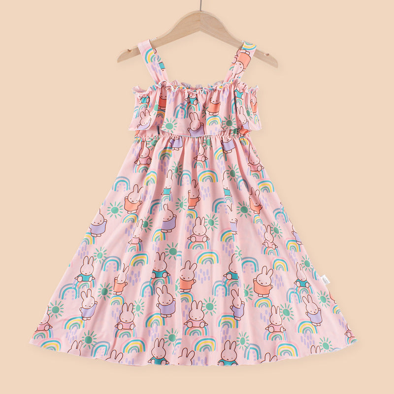 European and american style ruffle off-the-shoulder floral dress - milk silk printed strapless dress - dropshipping available