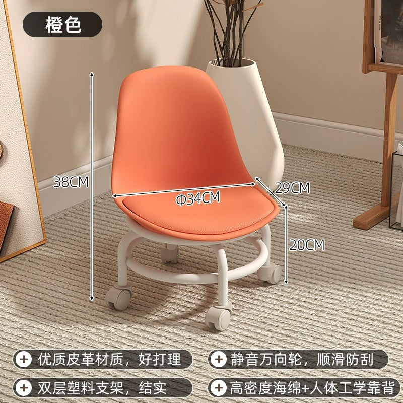 Popular for homemultifunctional beauty seam round stool chair pulley low stool universal wheel small stool with wheels rental room stool