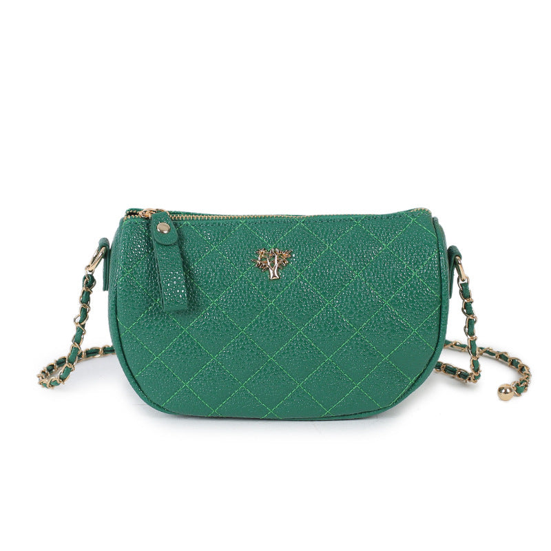 Spot caviar shoulder messenger bag diamond simple chain bag small fragrant style fashion casual high sense small square bag