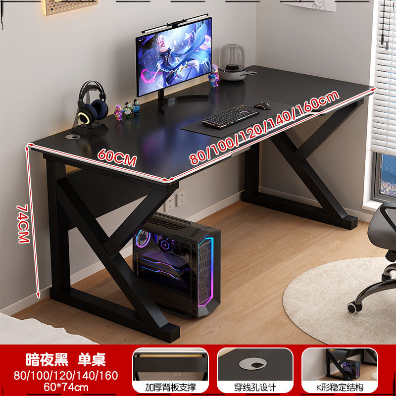 Computer desk Desktop simple e-sports table and chairs Home desk Student writing desk Audio table Workbench Desk