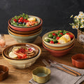 Vintage aesthetic ceramic rice & dessert bowl - high-end tableware for restaurants & hotels - fruit salad, snack, and breakfast bowl