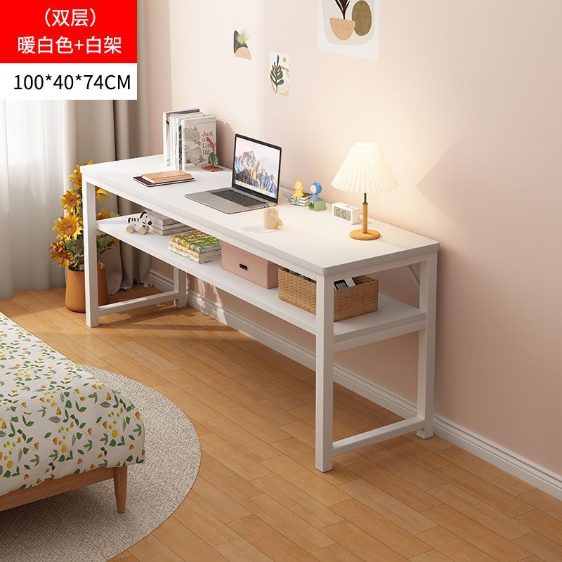 Desk, simple dining table, office desk, home double-layer desk, study desk, writing desk, minimalist computer desk, training table