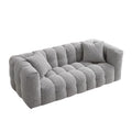 wabi-sabi style compression sofa fabric sofa teddy lamb velvet cream cotton candy sofa