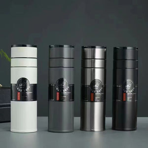 New one-touch open car tea cup, 316 stainless steel insulated mug, business style tea infuser gift cup