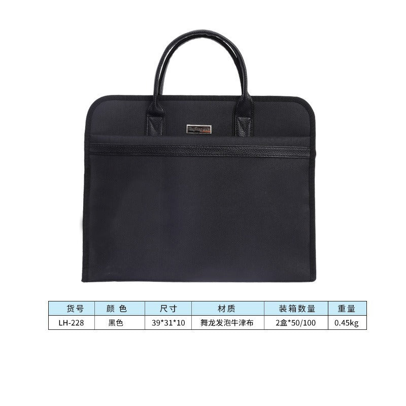 Oxford cloth handheld document bag a4 briefcase pilot handheld briefcase thickened waterproof conference bag information bag