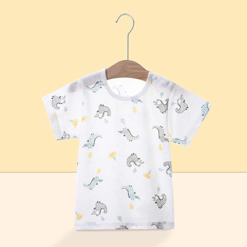 Baby t-shirt short sleeve boys summer thin style children's half sleeve top 0-3 years old summer clothes boys toddler new summer collection