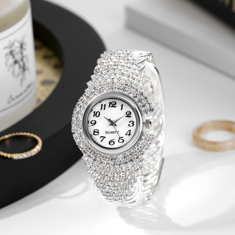 European and american trendy new women's watch, full diamond fashion ladies watch, versatile casual women's quartz watch, direct from the manufacturer