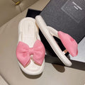 Women's soft sole slides - "cloud-like" comfort, perfect for summer 2025! cute bow detail, sweet beach flip-flops