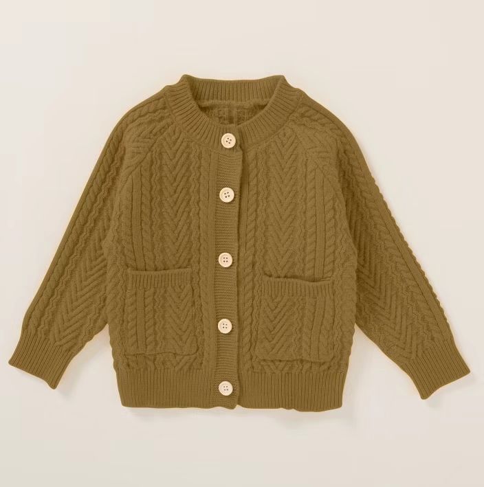 Men's and women's children's sweateroutwear wavy style woolen fall and winternew arrivalkidsheattechflap pocket pantssweater