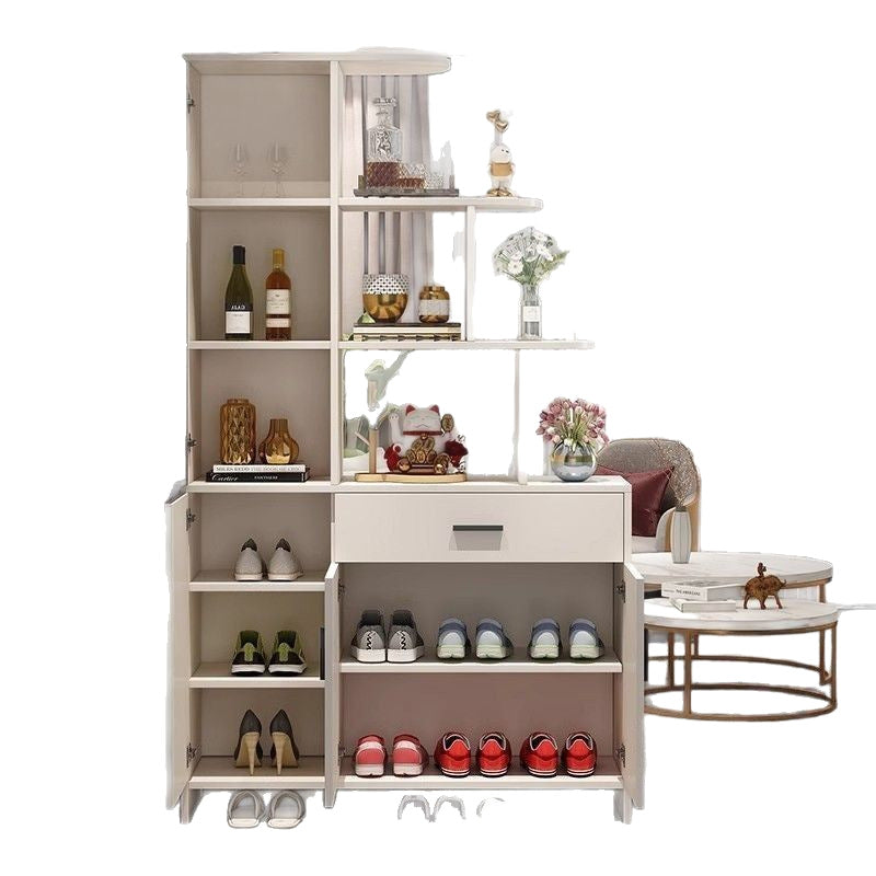 Solid wood entrance cabinet shoe cabinet all-in-one living room wine cabinet partition cabinet medieval style entrance door decorative cabinet foyer cabinet