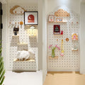 Entrance hole board wall storage rack wooden solid wood storage wall cloud display rack wall hanging clothes rack