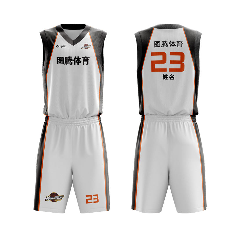 Adult game training jersey sports basketball jersey heat transfer quick drying jersey basketball jersey set custom printing