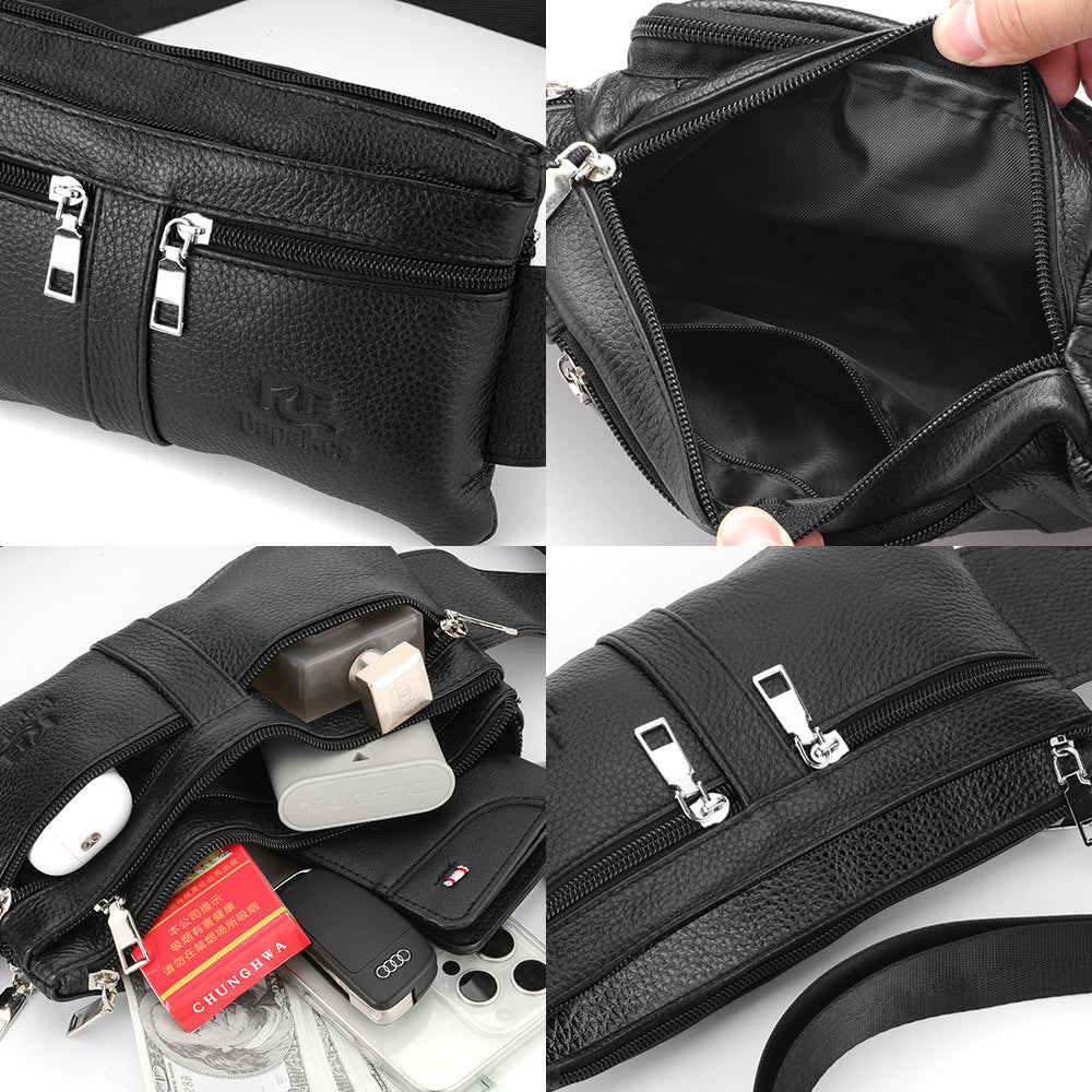 New fanny pack, wear-resistant men's multi-functional breast bag, men's bag, messenger bag, high-end mobile phone bag, men's fanny pack.