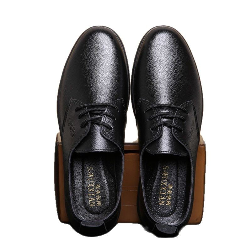 New chef shoes - hotel kitchen anti-slip, oil-resistant footwear - kfc men's shoes - stylish black work leather shoes for men