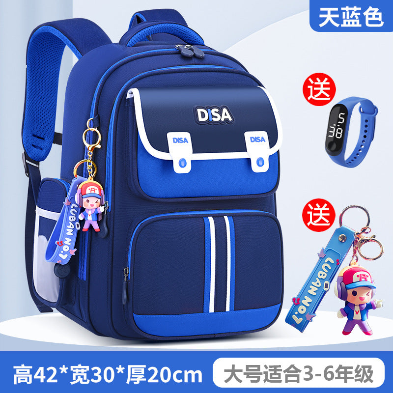 Schoolbag for boys and primary school students 2026 new arrival for grades 1, 2, 3 to 6, boys and girls, lightweight kids spine protection and burden reduction