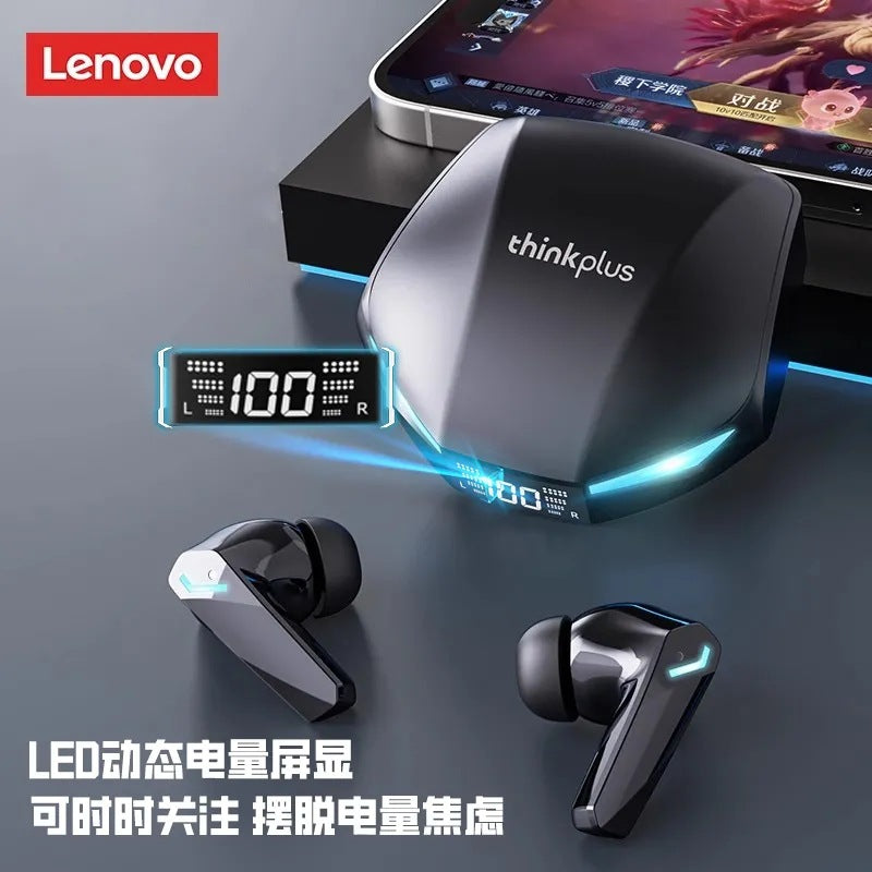 Lenovo thinkplus wireless bluetooth headphones - gaming, low-latency, in-ear, noise-canceling xt53