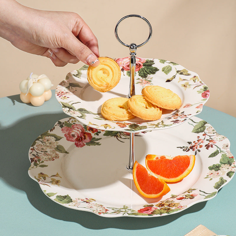 Fruit platter for home living room coffee table, light luxury style, high-end dry candy dish, front desk cake and dessert stand, snack display tray
