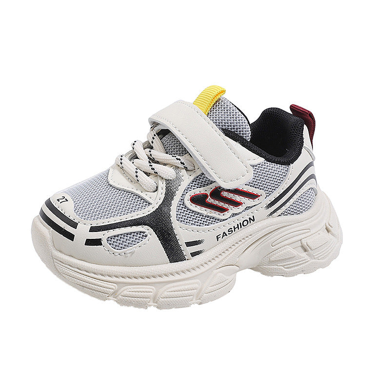 spring new children's athletic shoes, breathable mesh boys' running shoes, soft sole girls' chunky sneakers, ages 1-6