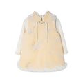 Girls' dress  new quilted padded vest dress chinese style sweater two-piece set new year's outfit