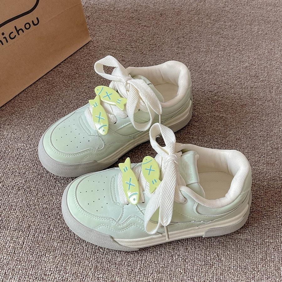 New chinese style easiest for matchchic shoes sneakers for women 2026 spring & fallnew arrivalthick solewhite shoes dopamine bread shoes