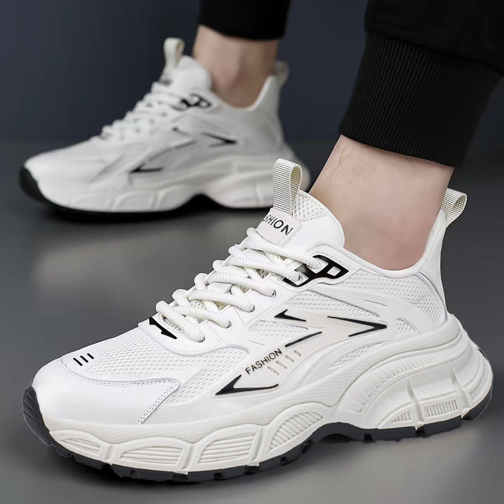 Men's shoes 2026 new lightweight breathable versatile athletic casual hollow-out anti-slip dad shoes student shoes for men
