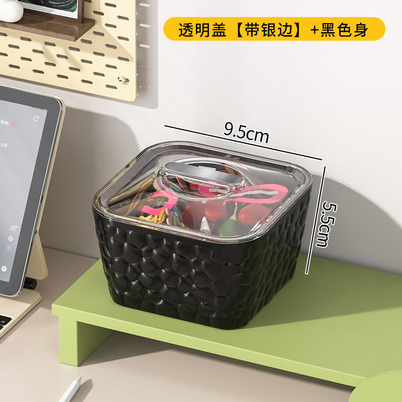 Customizable dopamine children's rubber band hand jewelry box with lid student hair band box hair rope desktop jewelry storage box