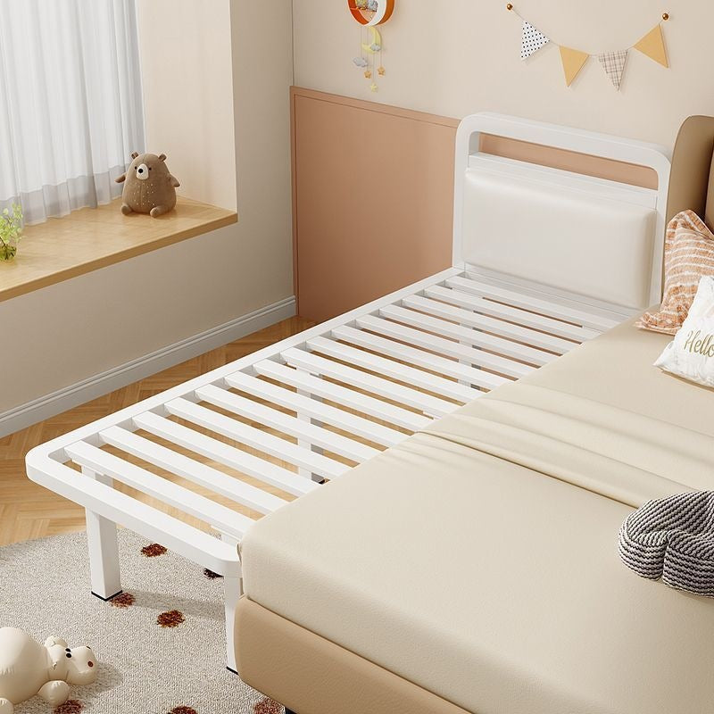 Spliced bed, soft-packed bed, widened iron kids bed, large bed, adults can sleep, spliced iron frame bed with guardrail crib