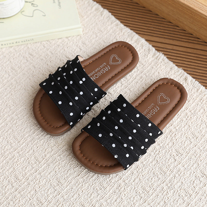 Vancahao ethnic style slippers for women outwearsummernew arrival one-strap sandals student flats one-strap sandals