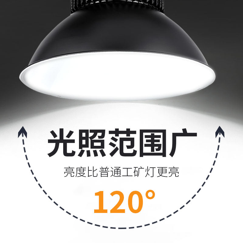 LED High Bay Light High Power Black Fin Workshop Warehouse Pendant Light Indoor Stadium Gymnasium Lighting