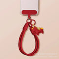 Horse year red mobile phone chain new arrival bracelet mobile phone lanyard woven strong wrist rope leather pony accessories pendant