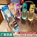 Crystal diamond cup glass with lid - trendy, high-value, creative rhombus gift cup - portable tumbler
