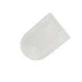 European minimalist pure white ceramic striped dessert and pastry platter, suitable for restaurants, hotels, and home use. unique ceramic long plate