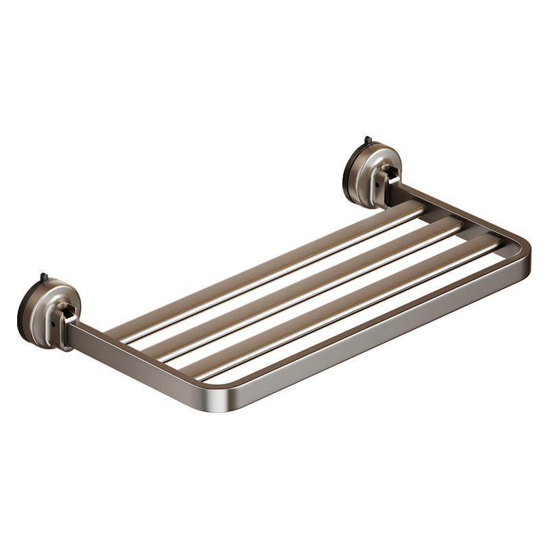 [Sample customization] Bathroom strong suction cup bath towel rack space aluminum rack non-punching towel storage rack