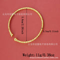 middle eastern women's minimalist gold-plated bangle retro fashion open bangle set, perfect for women's wedding accessories
