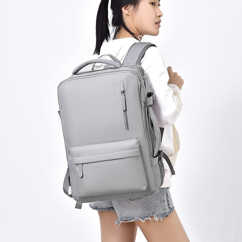 Cross-border large-capacity fashion backpack, high-end travel, women's backpack, trendy men's commuter schoolbag, waterproof computer bag