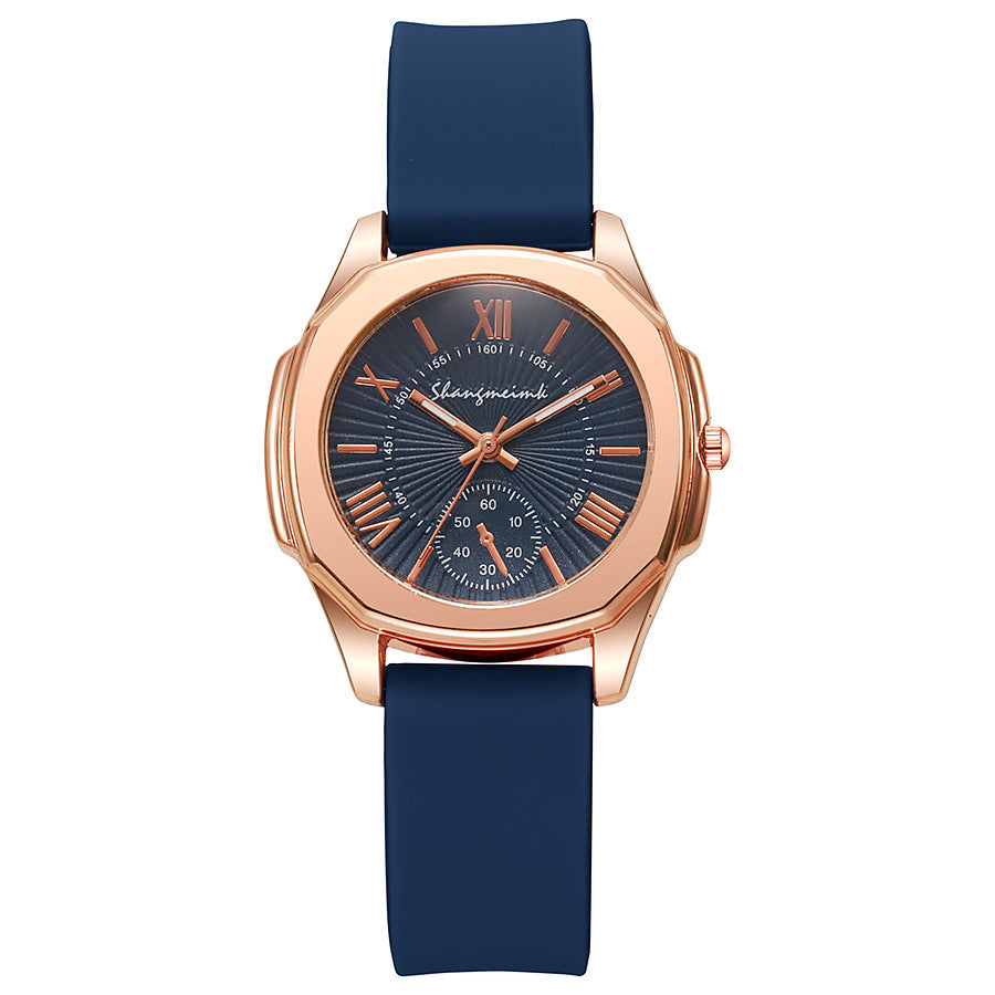 Trendy korean style quartz watch for women - elegant wristwatch with silicone strap - wholesale student watches