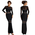 C7081 cross-border   independent station fashion women's hot diamond mesh dress long skirt new